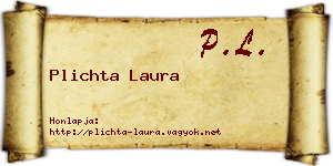 Plichta Laura névjegykártya